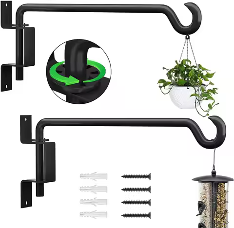 2 PCS 12/16 INCH Plant Hanger, Swivel Plant Hanger, Hanging Plant Hooks, Plant Hangers Outdoor, Plan