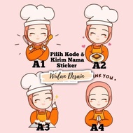 Jasa desain dan cetak stiker label Khusus kue kering satu hari jadi Perlembar A4(BISA COD) | WULAN D