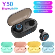 Y50 TWS Bluetooth Earphone 5.0 Wireless Headset IPX7 Waterproof Deep Bass Earbuds True Wireless Stereo Headphone Sport Earphones