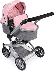 Bayer Chic 2000 - Mika Doll's Pram, 2-in-1 Combination Doll's Pram for Children from 4 to 8 Years, M