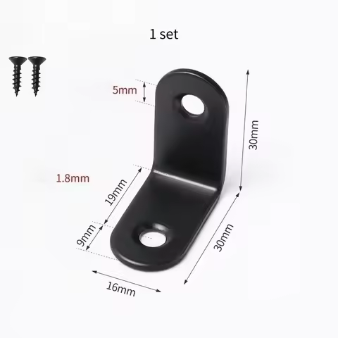 Bracket 90° Furniture L Shape Bracket 50 Pcs Angle Bracket Stainless Steel Right Shelf Support Corne
