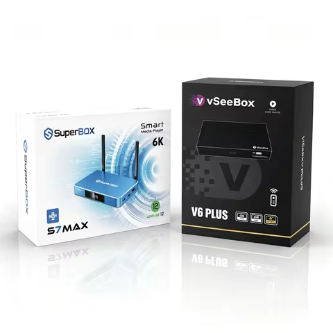 VSeeBox V6 Plus+Free Super Box S7 Max 64GB 6K UHD Android TV Box | Best Combination | Combination Di
