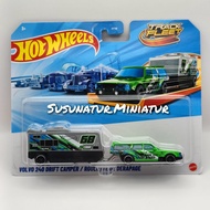 Hot Wheels Volvo 240 Drift Camper , Roulotte De Derapage , Track Fleet Lorry Hauler (Card) HW 2026 M