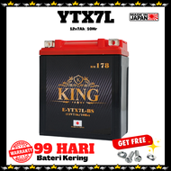 KING BATERI YTX7L MOTORCYCLE BATTERY R25 RFS 150 TNT 250 150S CB250R ZZR KAWASAKI 250 KLX150 VESPA