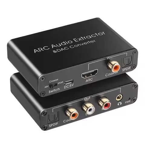 Popular Audio Extractor 192KHz DAC Converter ARC Audio Extractor Support Digital HDMI-Compatible Aud
