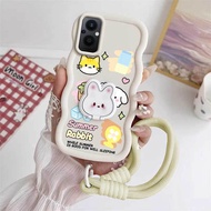 3pcs( Cute cat phone Case+Lanyard+Rabbit Stand) Stylish Suitable For OPPO F21SPro/F25 Pro/F27 5G/Fin