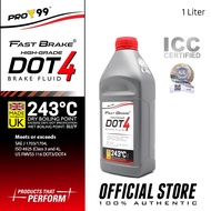 PRO-99 DOT4 FastBrake High-Grade Brake Fluid 1L Car and Motorcycle MC PBF4-8190-1L/PBF4-8190-1LK