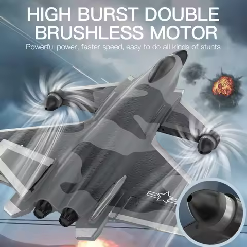 J20 RC Plane 2.4G 6CH KF700 Combat Aircraft With Brushless Motor One Key Acrobatic Fixed Wing Fighte