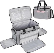 Sewing Machine Carrying Case Bag Compatible for Most Standard Singer,Brother,Janome with Multiple Storage Pockets,Universal Travel Tote Bag with Shoulder Strap for Sewing Machine and Supplies(Grey)