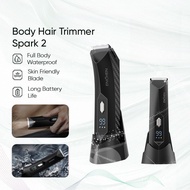 Enchen Spark Series Body Hair Trimmer with Skin-Safe Ceramic Blade 100% Waterproof Rechargeable Blac