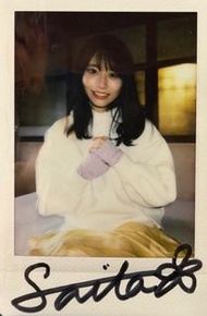 日本女優河北彩花簽名拍立得照片