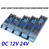 หม้อแปลงกระแสไฟฟ้าไฟเงียบ DC 12V 24V บางเฉียบ220V แหล่งจ่ายไฟวงจรไฟ LED 100W 200W 300W 400W 500W อะแ