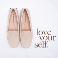 Forever Shoes - Simply The Best in Beige งานหนังวัวค่ะ รองเท้าผู้หญิง - รองเท้าโลฟเฟอร์ - รองเท้าหนังผญ หนังแท้ - รองเท้าสุขภาพ
