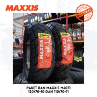 Pair of Maxxis M6017 110/70-11 and 120/70-10 110/70 and 120/70 Tubeless Vespa Motorcycle Tires