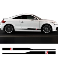 Car Side Skirt Sticker Trims Vinyl Decals Creative Decor Auto Accessories For Audi TT 8N MK1 MK2 8J 