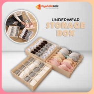 7/16/24 Grid Foldable Underwear Storage Box Wardrobe Storage Organizers