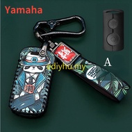 motor key cover for YAMAHA aerox 155 NVX155 MVX 55 XMAX300 Nvx QBIX JAUNS key holder keychain 2 Button Motorcycle Protect Shell Case