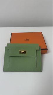 Hermes Kelly Pocket Compact Waller (牛油果綠/金扣)
