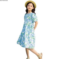 Girls' Floral Dress 2023 Summer New Style Children's Clothing Western Princess 5-7-9-11-13-15 Years 