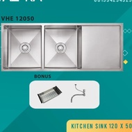 BAK CUCI PIRING 2 LUBANG SAYAP VALPRA 12050 BODY SAJA/KICHEN SINK12050