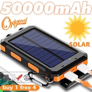 original 50000mAh Solar PowerBank waterproof compass PowerBank Strong Flashlight Torch powerbank