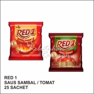 24 sachet Saus Sambal Red 1 / Saus Saset - Persis Saus KFC dan ABC / Kebutuhan Restoran