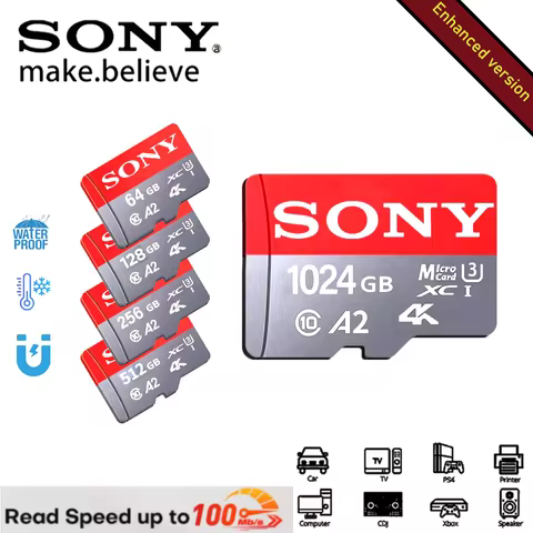 SONY Extreme MicroSD Card 1TB 512GB 256GB 128GB 64GB A2 U3 UHS-I USB3.0 4K Flash Memory for Camera G