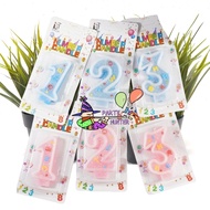 LILIN Glitter Number Birthday Candles