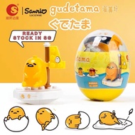 Genuine Sanrio Gudetama Capsule Gacha Toy Set Building Blocks Lazy Egg Blind Box SpongeBob Hello Kitty Trading Figures