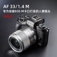 Viltrox Canon EOSM 33mm/23mm/56mm F1.4 STM lensa tanpa cermin dengan apertur besar untuk pemfokusan.