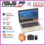 Laptop Asus X441u Intel Core i3 Ram 4gb Ssd 512gb Windows 10 Free Tas & Mouse