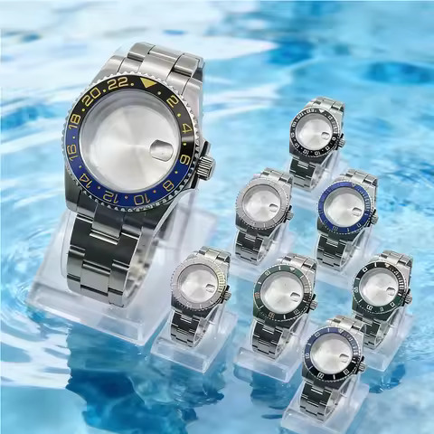 40mm Black PVD Case NH35A Black Fit ETA2836 NH35/36 Mingzhu DG2813/5833 Miyota 8215/8205 Back Transp