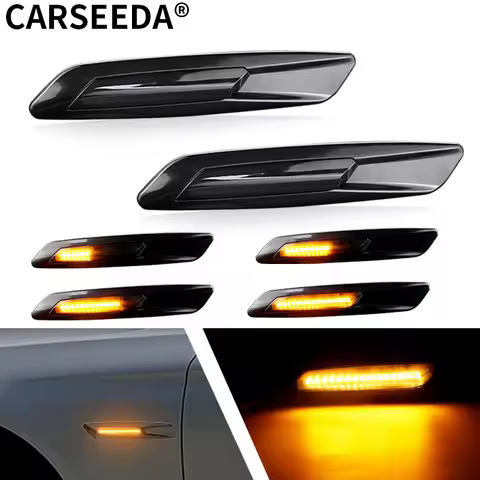 2X LED Sequential Fender Indicator Side Marker Blinker Turn Signal Lights for BMW 5 Series F10 F11 5