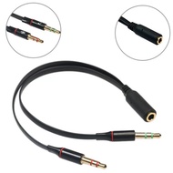 3.5mm Mic Stereo Audio Adapter Audio Cable For PC Laptop 1 3.5mm Female to 2 Male Y-Splitter Cable Audio cable adapter In Stock