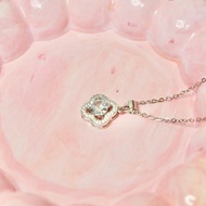 Real Silver Necklace Lucky 4-Leaf Clover Pendant-With Premium Grade Cz A Diamonds