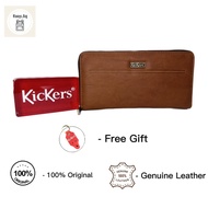 Kickers Mens Long wallet / Zip wallet with Coin Pocket / Card Holder/ Leather / Dompet lelaki panjang