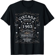 Men's cotton T-shirt 62nd Birthday Retro Limited Edition Man Woman Vintage 1963 T-Shirt Fast Shippin