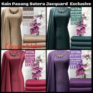 Kain Pasang Sutera Jaquard Plain 3.5 meter/Kain Pasang Raya 2023/Kain Pasang Jaquard  Exclusive/Kain pasang Terkini