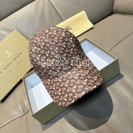 🎁配包裝 Burberry 新款棒球帽 印花面料帽子 棕色