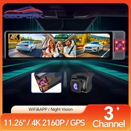 Dash Cam 3 Channel 4K WiFi GPS Professional Universal High-Performance Night Vision Camera