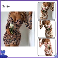 ERIN Lady Dress Ruched Sheath Dress Skin-friendly for Night Club