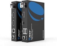 OREI 4K KVM HDMI Extender Over Fiber Optic Balun - UltraHD 4K @ 60Hz 4:4:4 DR, Supports Keyboard and