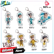 16-Type MBTI Personality Pendant, Cartoon Character Acrylic Keychain Fashion Decoration Accessories