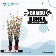 HIASAN RUMAH BAMBU ULIR BUNGA ANYELIR ISI 15 BATANG DEKORASI BAMBU ULIR ( TIDAK TERMASUK VAS/POT )