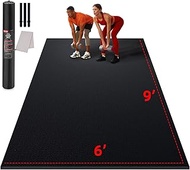 GymCope Large Exercise Mat 9'x6'x7mm, Workout Mats for Home Gym, Cardio Mat for Weightlifting, Jump Rope, MMA, Stretch, Plyo, Pilates, Non-Slip
