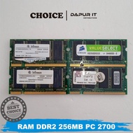 RAM LAPTOP DDR2 256 MB PC 2700