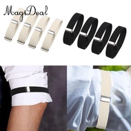 [MagiDeal] Fashion Shirt Sleeve Holders Elastic Adjustable Arm Cuffs Bands Shirt Garter