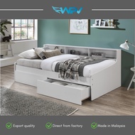Bed Frame ~ IRIS Single / Super Single Bed Frame with Trolley Drawer / Katil dengan Laci Troli (BED 