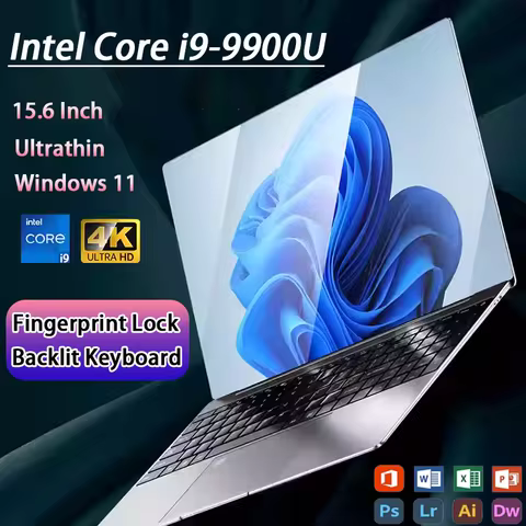 15.6'' Laptop Computer 16GB DDR4 1TB 2TB SSD Intel i9-9900U Computer Fingerprint unlock Windows 11 L