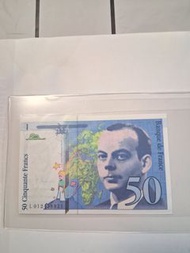 錯版串錯名法國小王子1993年50法郎紀念鈔票